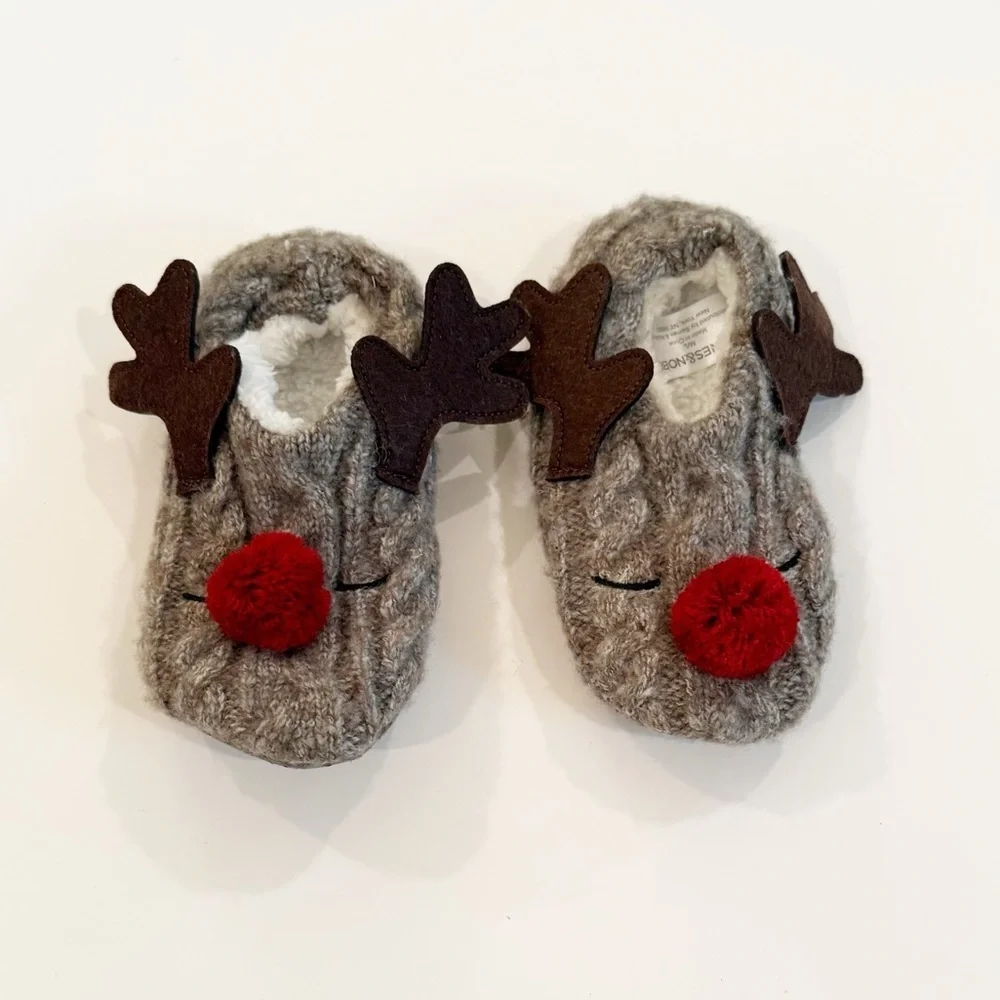 Kids Reindeer Slippers